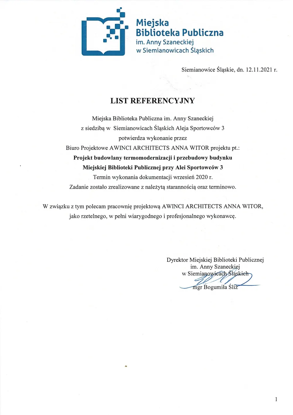 List referencyjny
